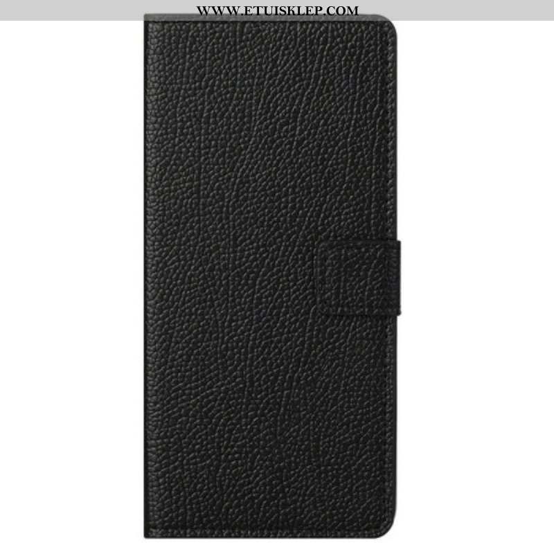 Etui Folio do iPhone 13 Pro Max Efekt Skóry Licowej Liczi